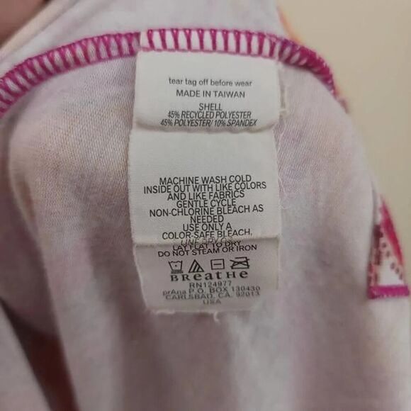 prAna Nadia Veeda Pink Orange Faux Wrap Dress Size Large - Picture 8 of 8